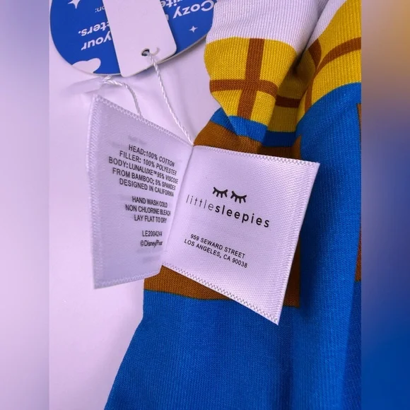 NWT Little Sleepies Disney Toy Story Woody Lovey Bamboo Security Blanket Plush - Picture 7 of 7